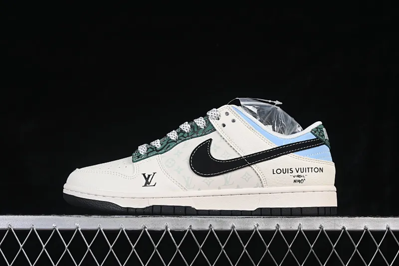 All categories Nk SB Dunk Series Nk SB Dunk Low High-end customized low-top sneakers Nike SB Dunk Low LV co-branded black hook and black bottom printing Anniversary high-end customized low-top casual sneakers XS6089-626